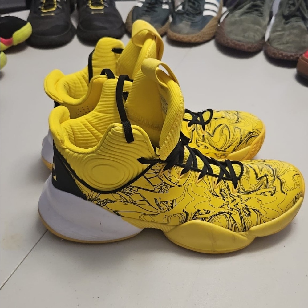 Yellow High Top Basketball Shoes